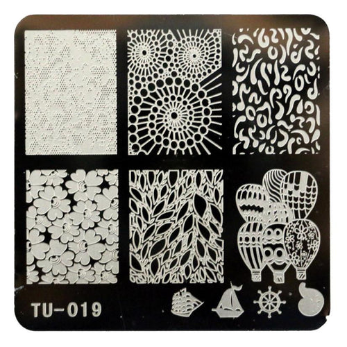 2016 Hot Sale DIY Nail Art Image Stamp Stamping Plates Manicure Template TU-019 unha placa de imagem Free Shipping Yo SY