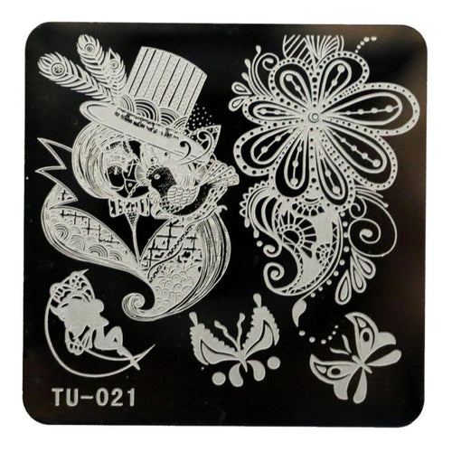 2016 Hot Sale DIY Nail Art Image Stamp Stamping Plates Manicure Template TU-021 unha placa de imagem Free Shipping Yo SY