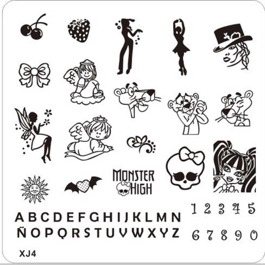 2016 Hot Sale DIY Nail Art Image Stamp Stamping Plates Manicure Template XJ Series Stamping tool Free Shipping Yo Anne