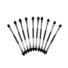 2016 Hot Sale High quality 10Pcs Makeup Double-end Eye Shadow Eyeliner Brush Sponge Applicator Tool natural color Anne
