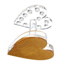 2016 Hot Sale Makeup Nail 12 Holes Acrylic Gel Brush Pen Holder Heart Gold Rest Stand Display Brushes eyebrow pencil pen stand