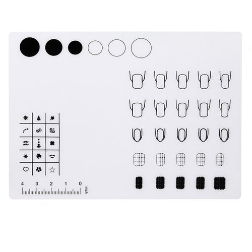 2016 Hot Sale Silicone Silicone Workspace Stamping Plate Washable Mat Table Transfer Tools For Nail Art mat SY