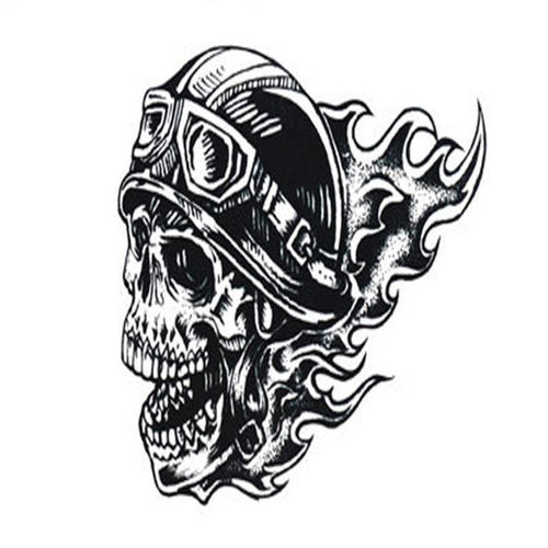 2016 Hot Sale The New Motorcycle Helmet Personality Skull Pattern Men's Arm Tattoo Sticker Craft paper Tattoo Body Art Anne