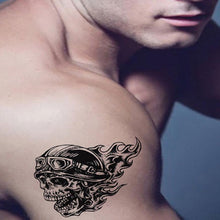 2016 Hot Sale The New Motorcycle Helmet Personality Skull Pattern Men's Arm Tattoo Sticker Craft paper Tattoo Body Art Anne