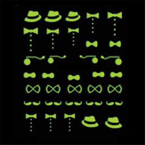 2016 NEW Fashion 1PC New Fashion Luminous 3D Nail Art Stickers Decals Decoration Lovely Design anne free shipping
