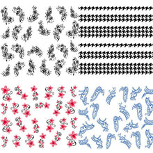 2016 NEW Fashion Nail Art Stickers Flower Goldfish Bird Design 3D Sheets Decal Decoration anne free shipping