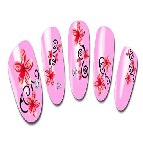 2016 NEW Fashion Nail Art Stickers Flower Goldfish Bird Design 3D Sheets Decal Decoration anne free shipping
