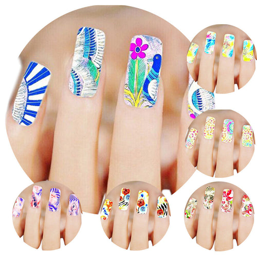 2016 NEW Fashion Woman 3D Design Nail Art Stickers Tips To Decorationanne wholesale pegatinas nail free shipping