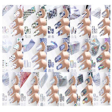 2016 New Design Nail Art Foil Stickers Transfer Decal Tips Manicure JQ165-180 unhas decoradas adesivo Free Shipping Yo SY