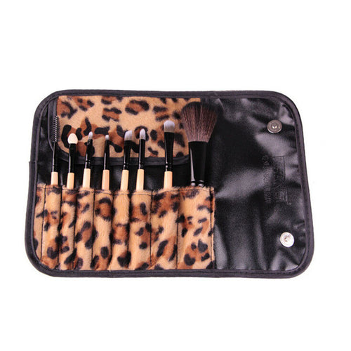 2016 New Top Fashion 8X Professional Makeup Pro Kits Brushes Leopard Cosmetics Brush Tool The longest brush 14cm Anne