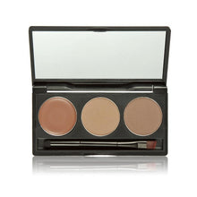2016 New Women Makeup 3 Colors Eyebrow Powder Concealer Palette With Mirror Eyebrow Brush Natural Sponge Material Anne
