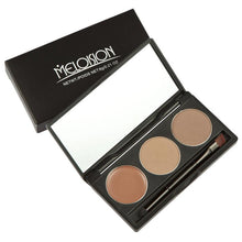 2016 New Women Makeup 3 Colors Eyebrow Powder Concealer Palette With Mirror Eyebrow Brush Natural Sponge Material Anne