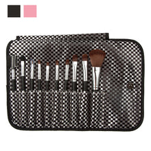 2016 Quality Guarantee 10pcs Grid Bag Cosmetic Makeup Brush Brushes Set Kit mutilcolor Anne