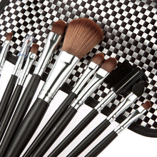 2016 Quality Guarantee 10pcs Grid Bag Cosmetic Makeup Brush Brushes Set Kit mutilcolor Anne