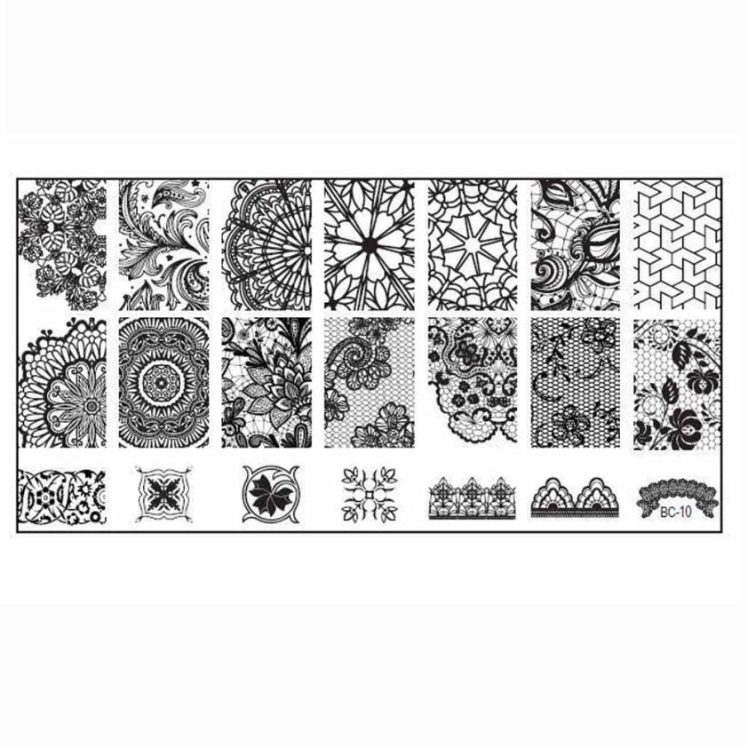 2016 The image is transferred on your nail 1PC Women Nail Art DIY Nail Stamp Stamping Image Plate Print Nail Art Template Anne