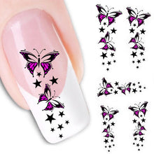 2016 new fashion Stickers & Decals Butterfly Water Transfer Slide Decal Sticker Nail Art Tips To Decoration women free shipping