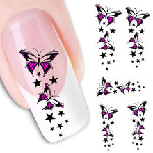 2016 new fashion Stickers & Decals Butterfly Water Transfer Slide Decal Sticker Nail Art Tips To Decoration women free shipping