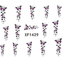 2016 new fashion Stickers & Decals Butterfly Water Transfer Slide Decal Sticker Nail Art Tips To Decoration women free shipping