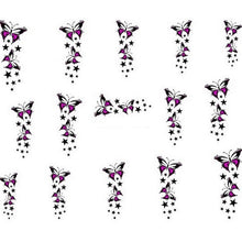 2016 new fashion Stickers & Decals Butterfly Water Transfer Slide Decal Sticker Nail Art Tips To Decoration women free shipping