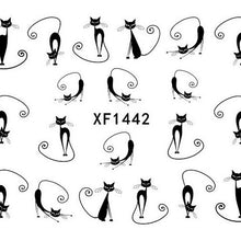 2016 new fashion Stickers & Decals Cat Water Transfer Slide Decal Sticker Nail Art Tips To Decor women girl free shipping