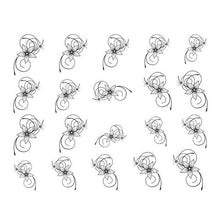 2016 new fashion Stickers & Decals DIY Black Flower Water Transfer Slide Decal Sticker Nail Art Tips To Decoration free shipping