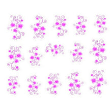 2016 new fashion Stickers & Decals DIY Pink Flower Water Transfer Slide Decal Sticker Nail Art Tips To Decoration free shipping