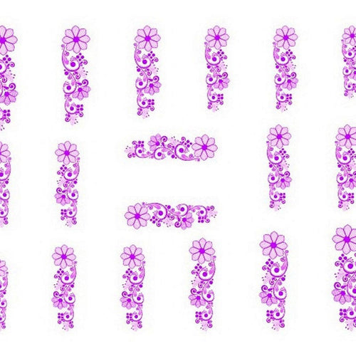 2016 new fashion Stickers & Decals Flower Water Transfer Slide Decal Sticker Nail Art Tips Toe Decor women girl free shipping