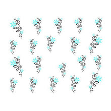 2016 new fashion Stickers & Decals Green Star Flowers Design Nail Tip Art Water Transfers Decal Sticker free shipping