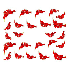 2016 new fashion Stickers & Decals Red Bows Design Nail Tip Art Water Transfers Decal Sticker free shipping