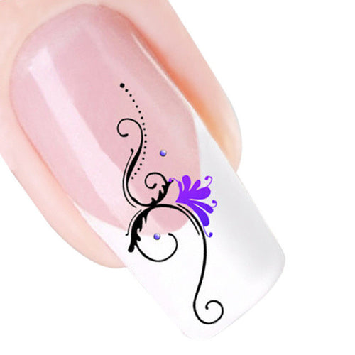 2016 new fashion Stickers & Decals Water Transfer Slide Decal Sticker Nail Art Tips Toe Decoration women girl free shipping