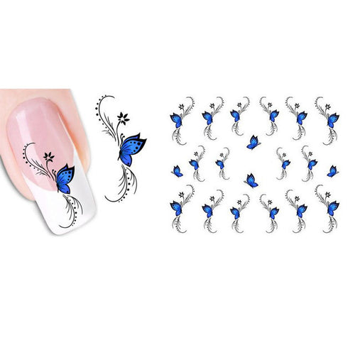 2016 new fashipn women girl ladies Fashion Woman 3D Design Butterfly Decals Nail Art Stickers Tips To Decoration free shipping