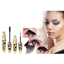 2016 new style 2PCS / set SIMONE New Leopard 3D Natural Fiber Combination Waterproof Mascara Lengthening Anne