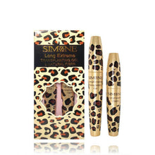 2016 new style 2PCS / set SIMONE New Leopard 3D Natural Fiber Combination Waterproof Mascara Lengthening Anne