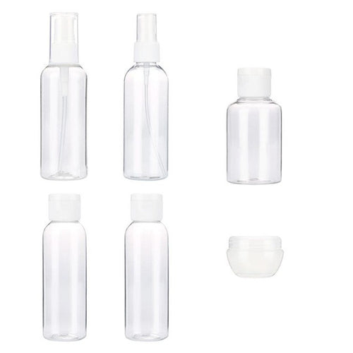 2016 new style 60ml/50ml/10ml 6pcs Set Empty Tubes Cosmetic Cream Travel Lotion Containters Packing Empty Bottle Anne