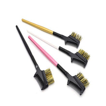 2016 new style Steel Eyebrow Eyelash Dual-Comb Extension Brush Metal Comb Cosmetic Makeup Tool Lash & brow Comb Anne