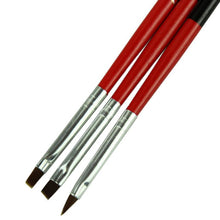 2017 HOT New Arrival as shown in the picture 3pcs/lot Red Soft and Professional Pen Nail Art Brushes Tool Set Anne