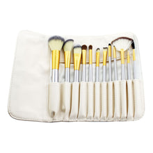 2017 Hot Sale 12pcs Makeup Brushes set Fondation Eyeshadow Cosmetic Tool with Leather soft makeup brush set Anne