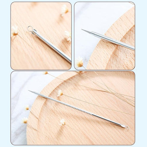 2017 Hot Sale 4 Pc Pimple Blemish Comedone Acne Extractor Tool Blackhead Remover Needles high quality Anne