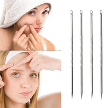 2017 Hot Sale 4 Pc Pimple Blemish Comedone Acne Extractor Tool Blackhead Remover Needles high quality Anne