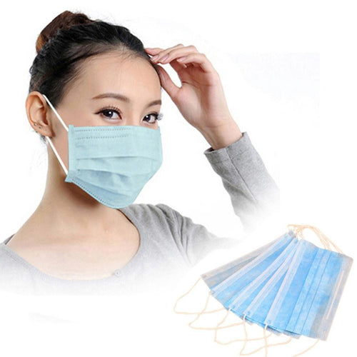 2017 Hot Sale 50 PCS Disposable Earloop Face Mask Filters Bacteria Breathable Beauty Medical 3 PLY non-woven fabrics Material
