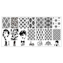 2017 Hot Sale 6*12cm Stainless Steel Nail Art Stamping Plates Geometric Sports Nails Template Stamp beauty Anne