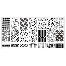 2017 Hot Sale 6*12cm Stainless Steel Nail Art Stamping Plates Geometric Sports Nails Template Stamp beauty Anne