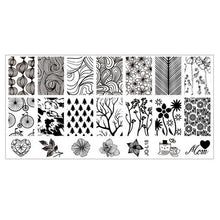 2017 Hot Sale 6*12cm Stainless Steel Nail Art Stamping Plates Geometric Sports Nails Template Stamp beauty Anne