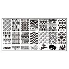 2017 Hot Sale 6*12cm Stainless Steel Nail Art Stamping Plates Geometric Sports Nails Template Stamp beauty Anne