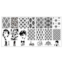 2017 Hot Sale 6*12cm Stainless Steel Nail Art Stamping Plates Geometric Sports Nails Template Stamp beauty Anne