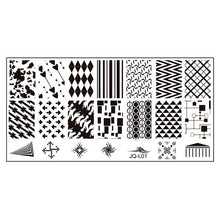 2017 Hot Sale 6*12cm Stainless Steel Nail Art Stamping Plates Geometric Sports Nails Template Stamp beauty Anne