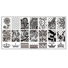 2017 Hot Sale 6*12cm Stainless Steel Nail Art Stamping Plates Geometric Sports Nails Template Stamp beauty Anne