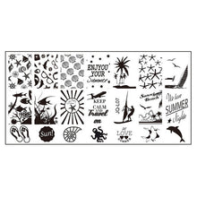 2017 Hot Sale 6*12cm Stainless Steel Nail Art Stamping Plates Geometric Sports Nails Template Stamp beauty Anne