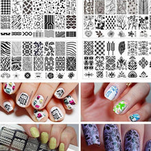 2017 Hot Sale 6*12cm Stainless Steel Nail Art Stamping Plates Geometric Sports Nails Template Stamp beauty Anne
