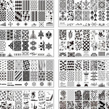 2017 Hot Sale 6*12cm Stainless Steel Nail Art Stamping Plates Geometric Sports Nails Template Stamp beauty Anne